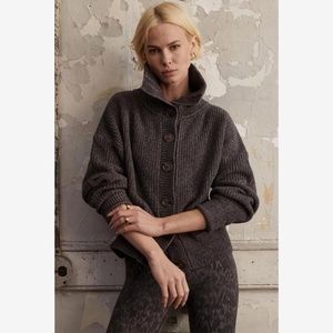 Varley Charcoal Button-Up Sweater